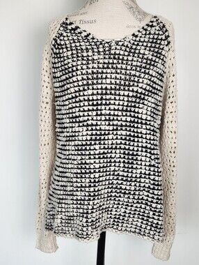Vintage Loose Eyelet Knit Sweater